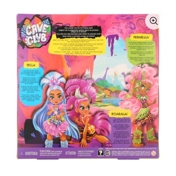 cave club Dolls 3 pack 10 in. poseable prehistoric - Picture 4 of 7